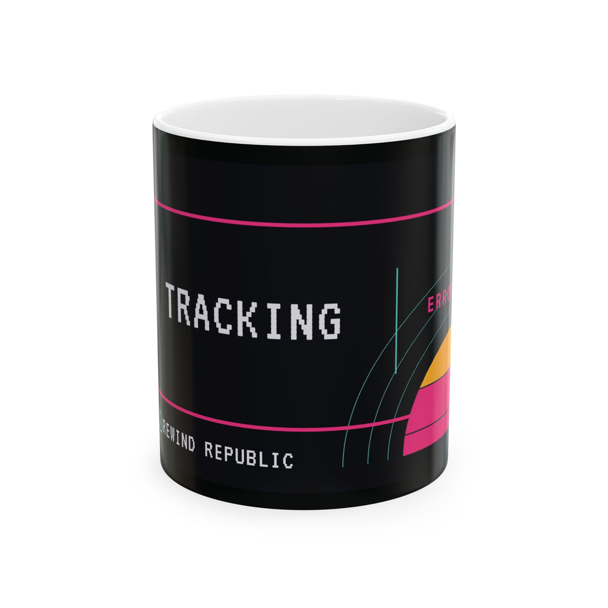 Retro Cyberpunk Tracking Mug – Neon Matrix 11oz/15oz Ceramic