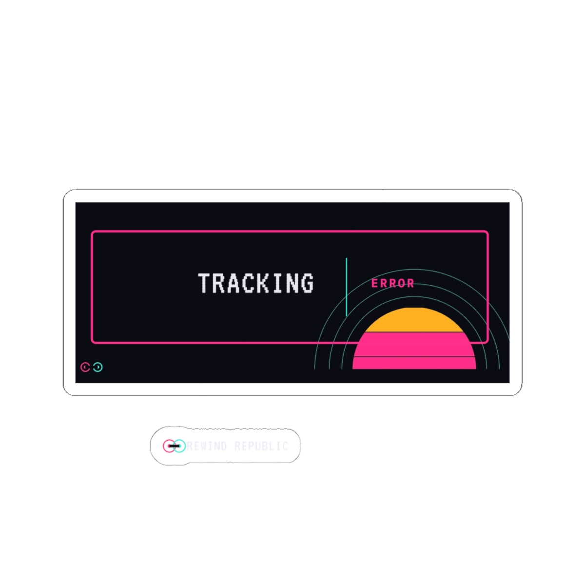 Tracking Error Retro Tech Sticker — Kiss-Cut Vinyl Laptop Decal