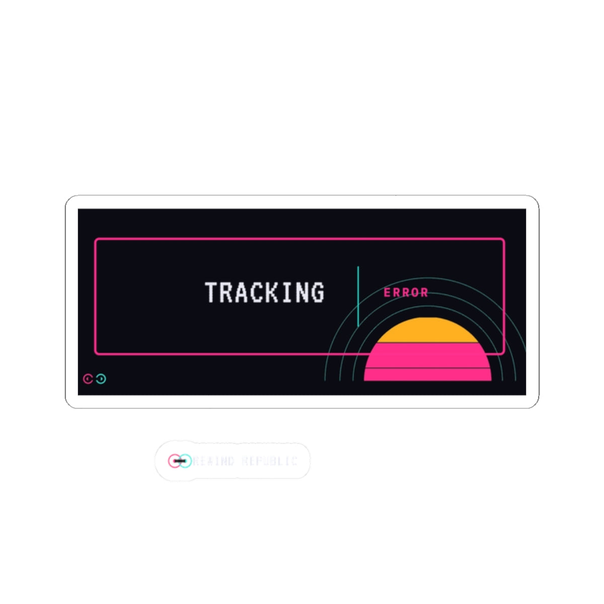 Tracking Error Retro Tech Sticker — Kiss-Cut Vinyl Laptop Decal