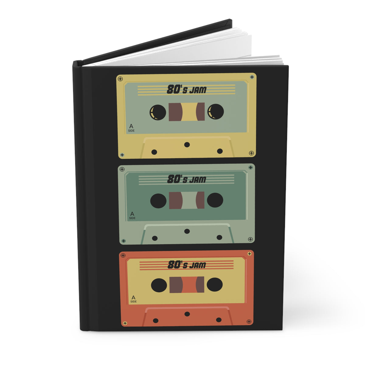 Retro Cassette Hardcover Journal — '80s Jam' Lined Notebook